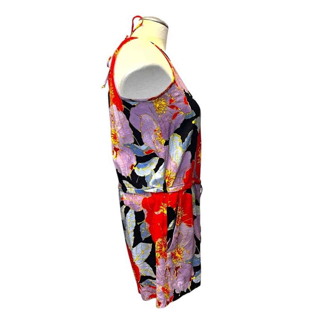 LOFT Petites Full Bloom Romper Jumpsuit Shorts, MP, Floral/Multi - Picture 8 of 15
